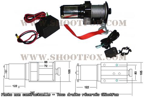 TREUIL ELECTRIQUE 12V - 907 kg