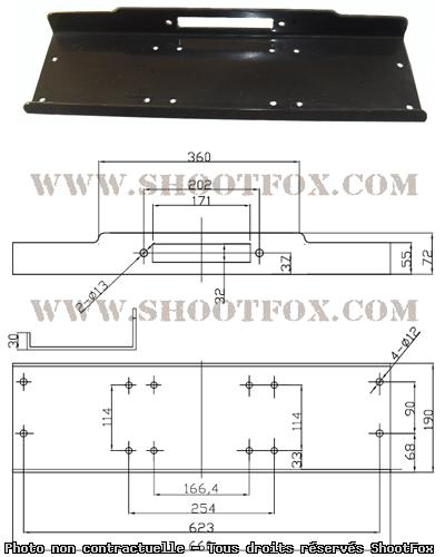 Platine de Montage Treuil 4x4 2.7t